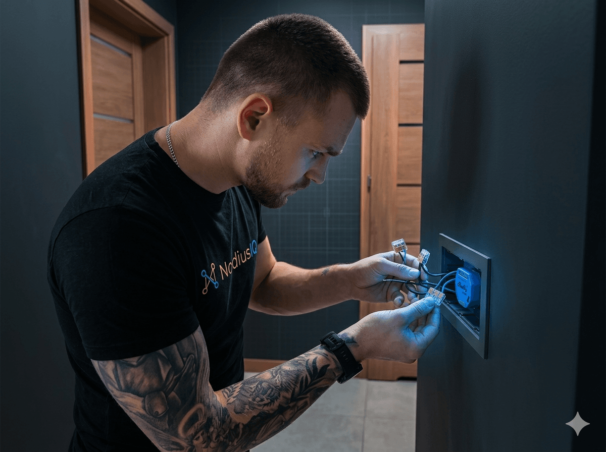 Instalator NodiusIQ podczas pracy
